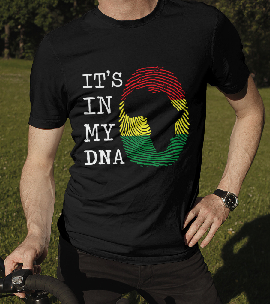 Africa It's In My DNA Fingerprint Map African History T-Shirt