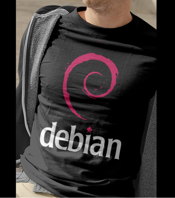 Debian Linux Logo Spiral T-Shirt