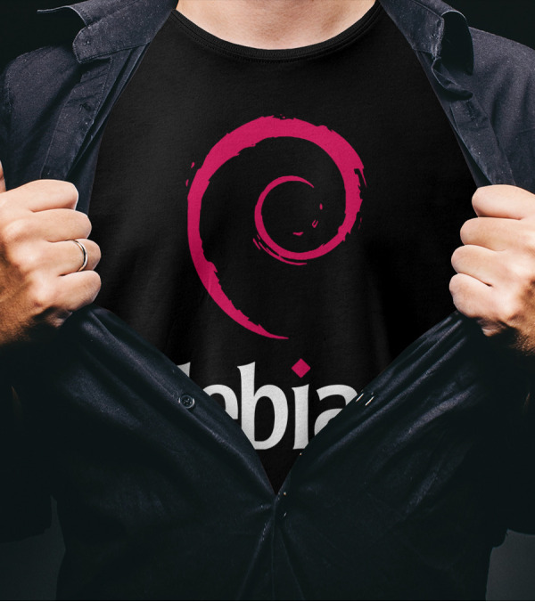 Debian Linux Logo Spiral T-Shirt