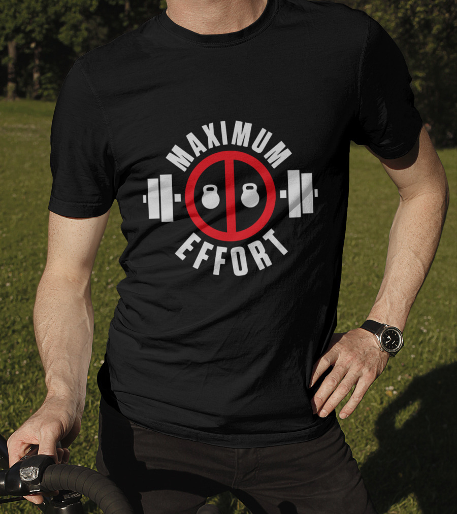 Maximum Effort Weightlifting Kettlebell Gym T-Shirt