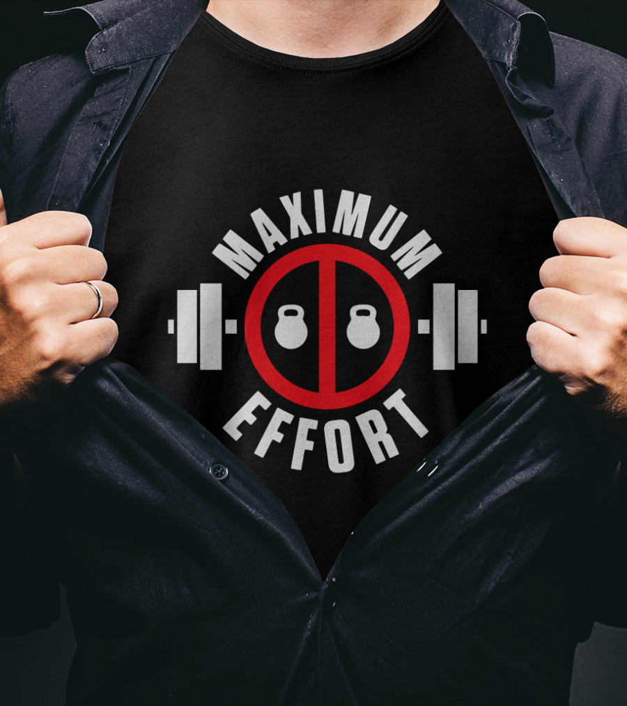 Maximum Effort Weightlifting Kettlebell Gym T-Shirt