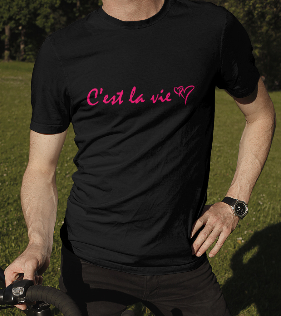 C'est La Vie Heart Paris Eiffel Tower Life T-Shirt