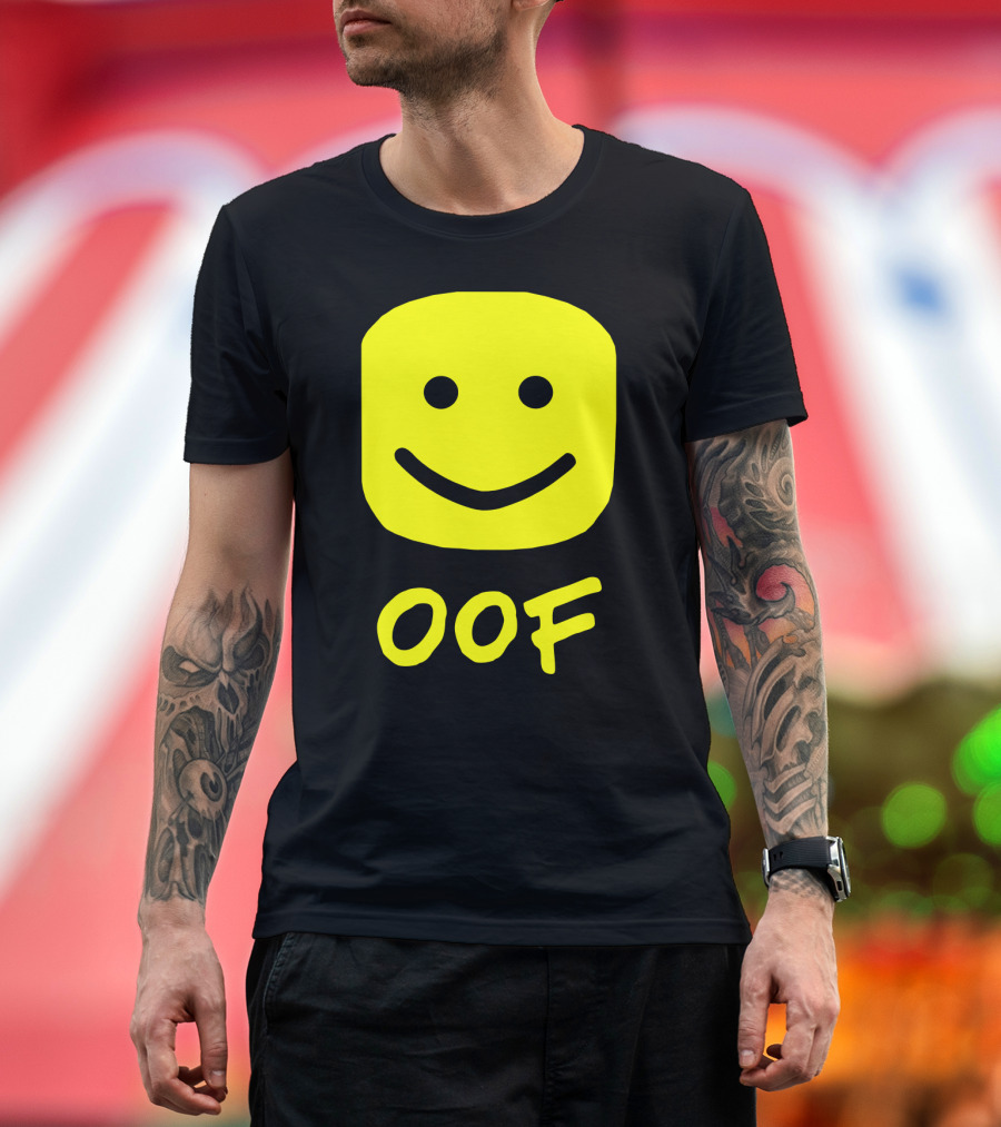Oof Blox Meme for Non-Noobs with Smiley Face Image T-Shirt