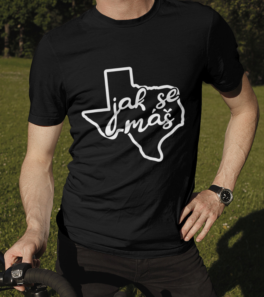 Jak Se Mas Texas Czech State Outline T-Shirt