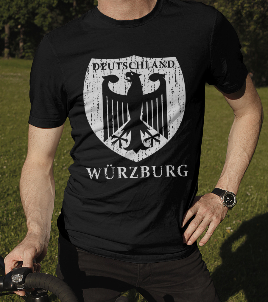Deutschland Würzburg German Eagle Emblem T-Shirt