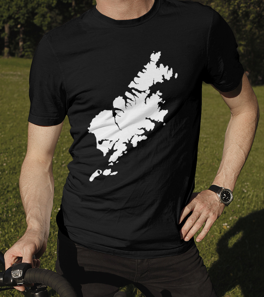 Kodiak Island Alaska Map Outline Home State T-Shirt