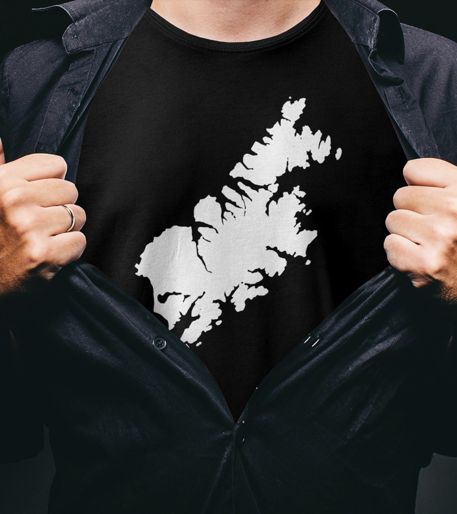 Kodiak Island Alaska Map Outline Home State T-Shirt