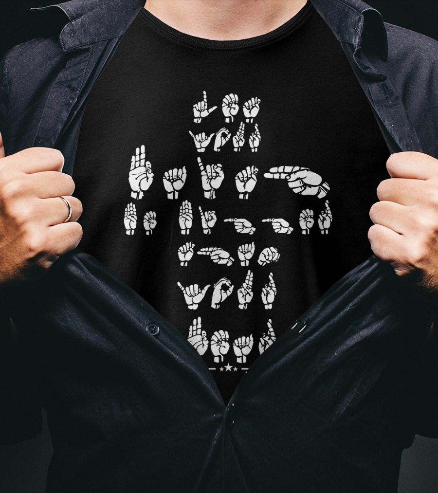 Let Your Faith Be Bigger Than Your Fear ASL Sign Language T-Shirt