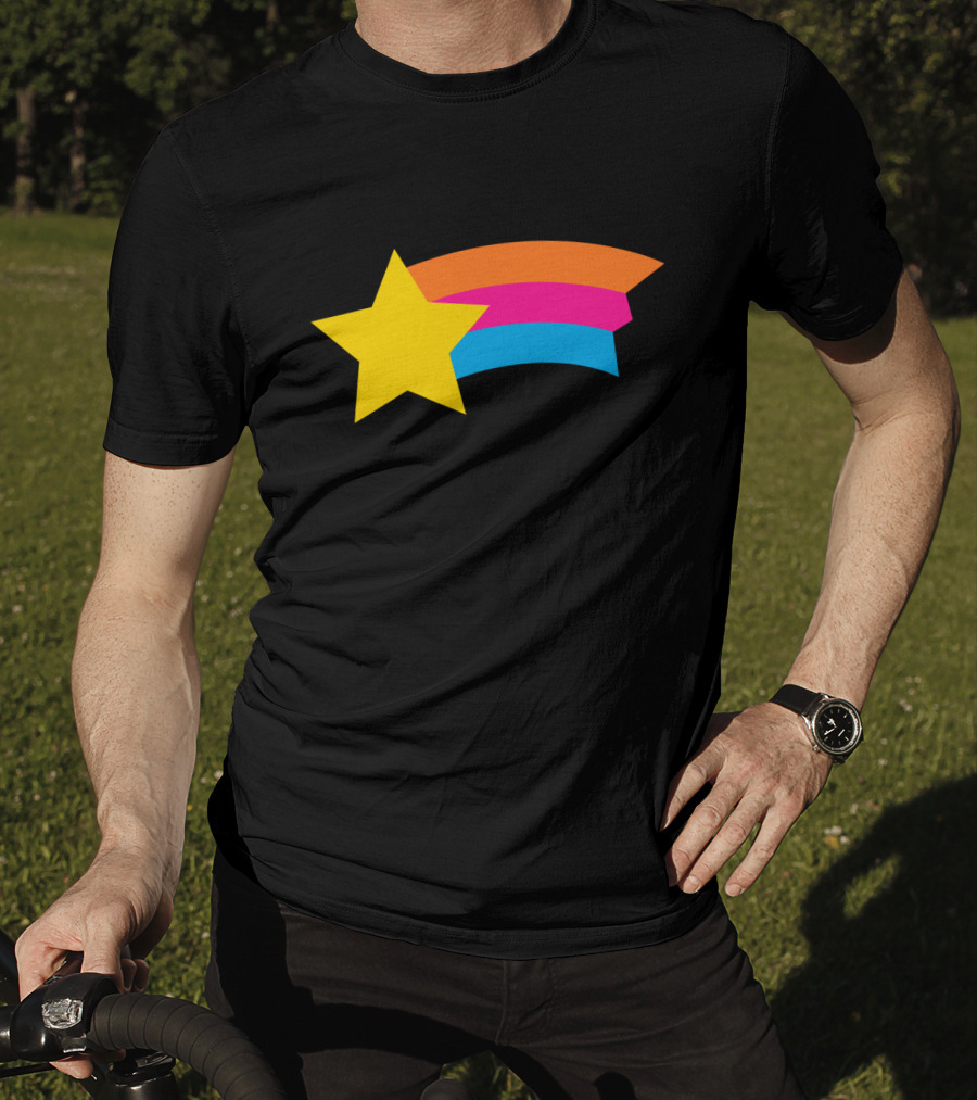 Lorch Street Vibrant Shooting Star Rainbow Stripe T-Shirt