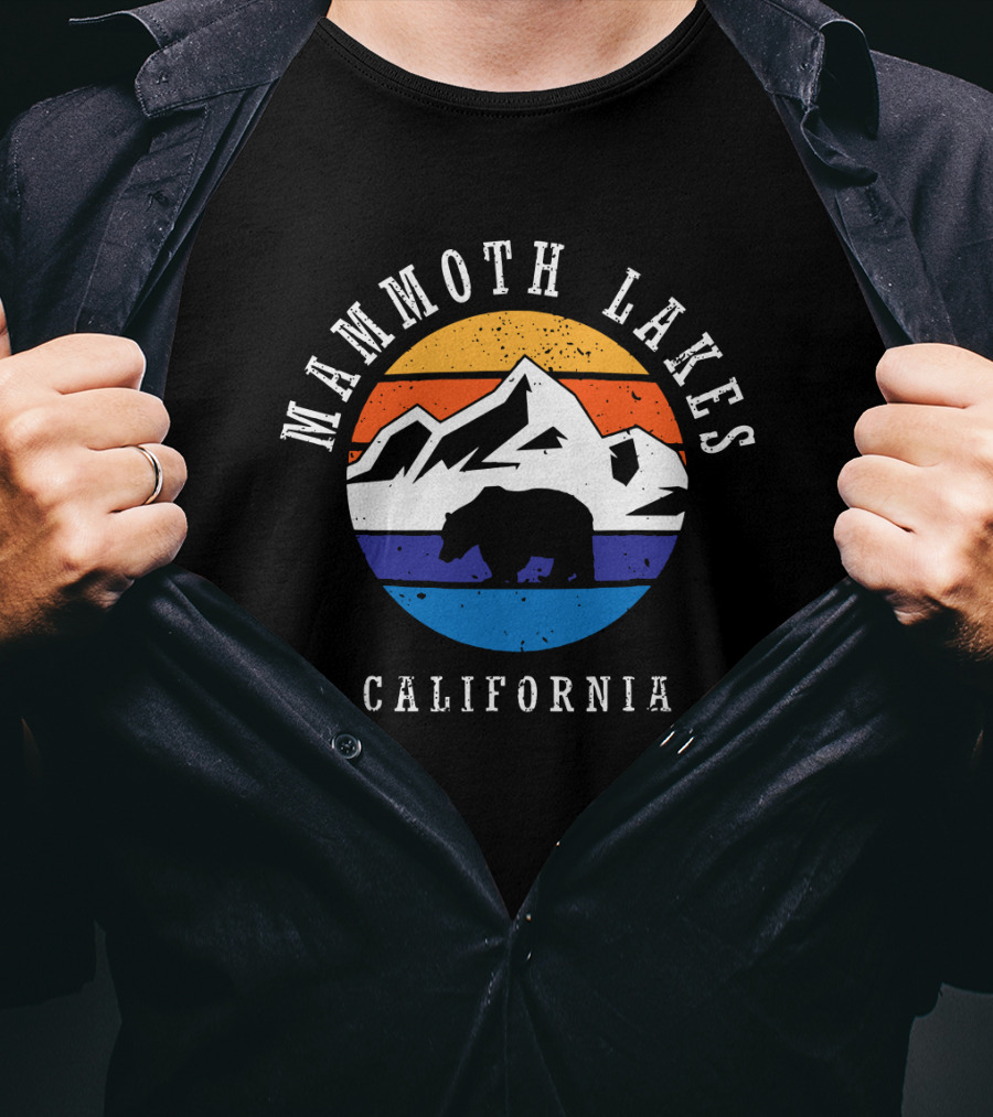 Mammoth Lakes California Bear Mountains Sunset T-Shirt