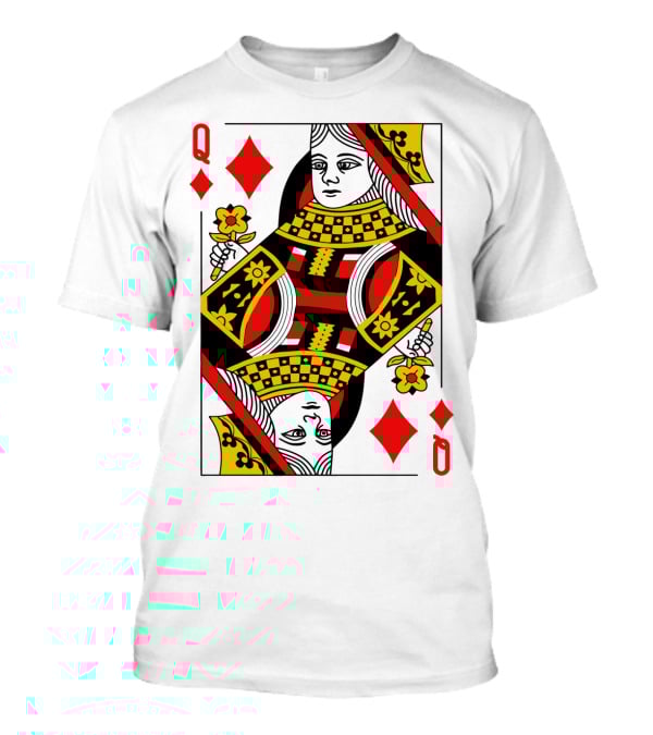 Queen Of Diamonds Poker Card Halloween Group Costume T-Shirt