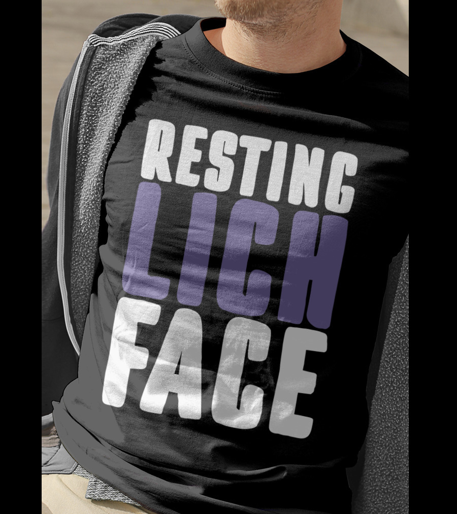 Resting Lich Face Dungeons Dragons Humor T-Shirt