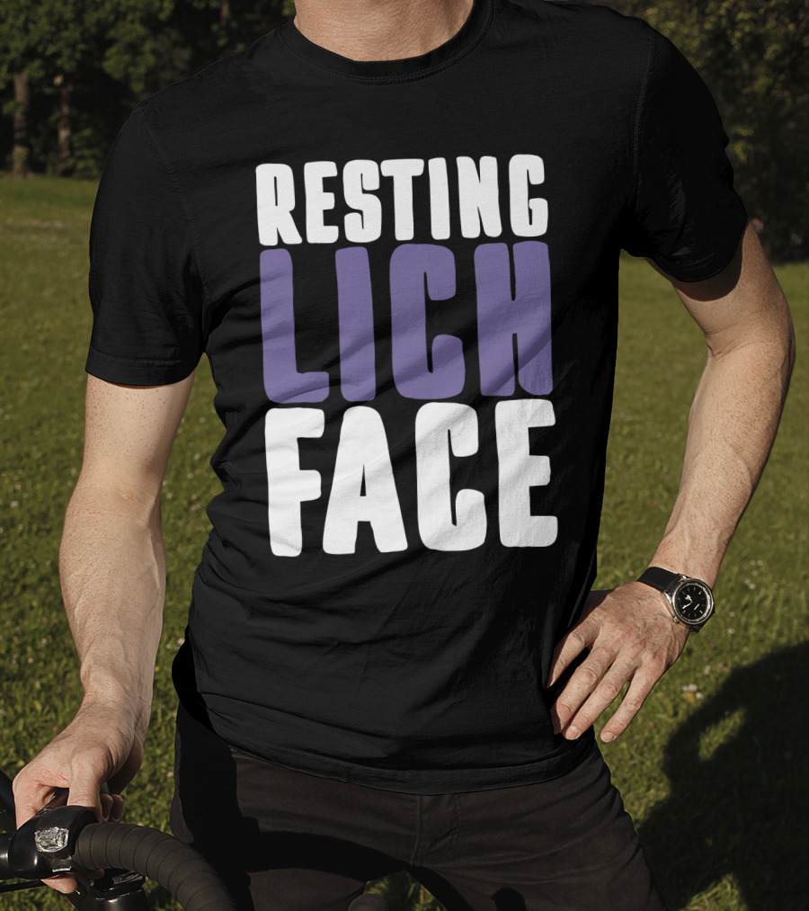 Resting Lich Face Dungeons Dragons Humor T-Shirt