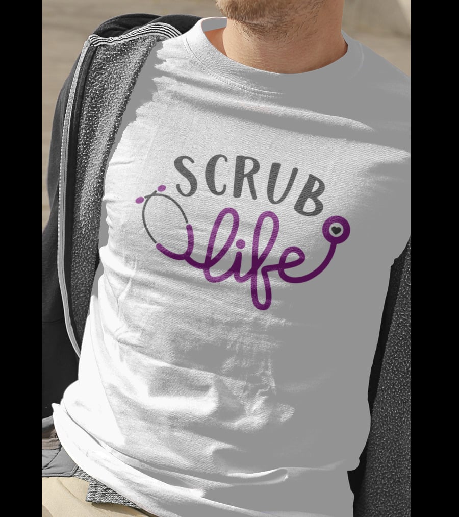 Scrub Life Stethoscope Heart T-Shirt