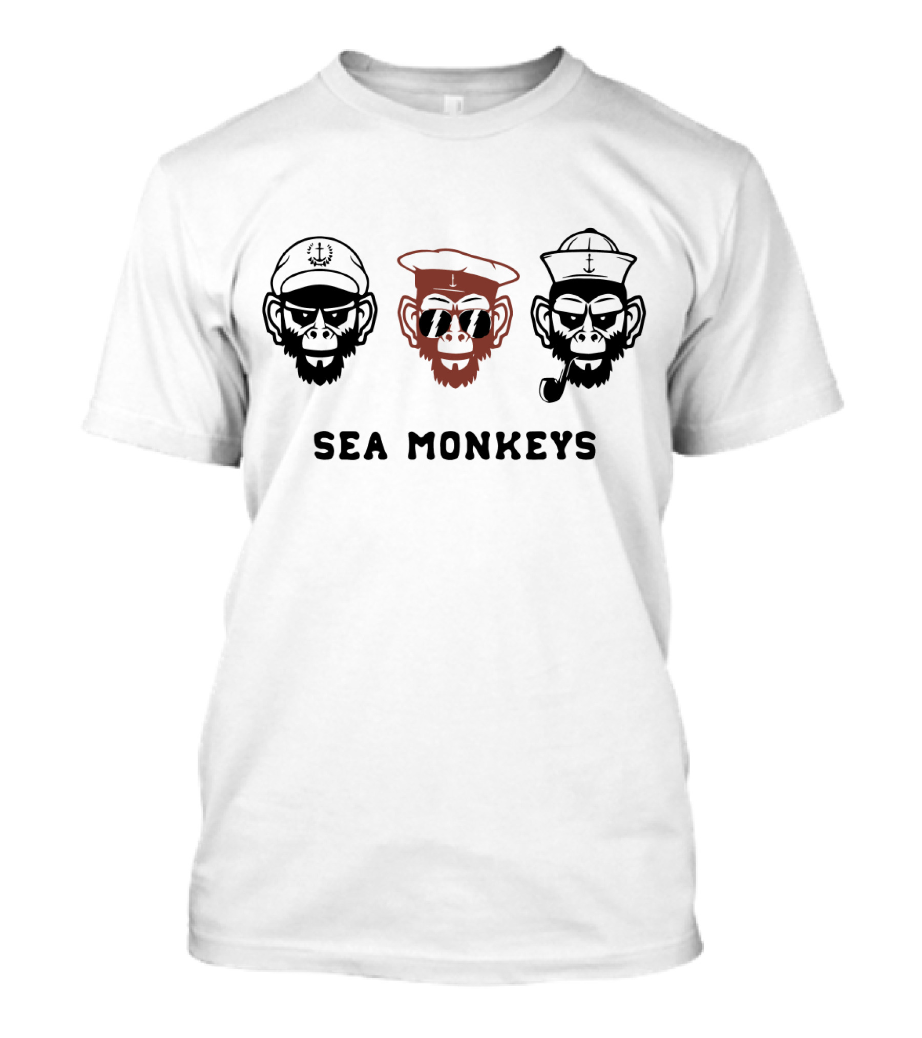 Sea Monkeys Trio Nautical Captains T-Shirt