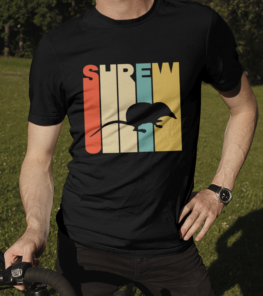 SHREW Silhouette Retro Stripe Color T-Shirt