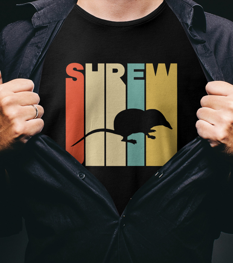 SHREW Silhouette Retro Stripe Color T-Shirt