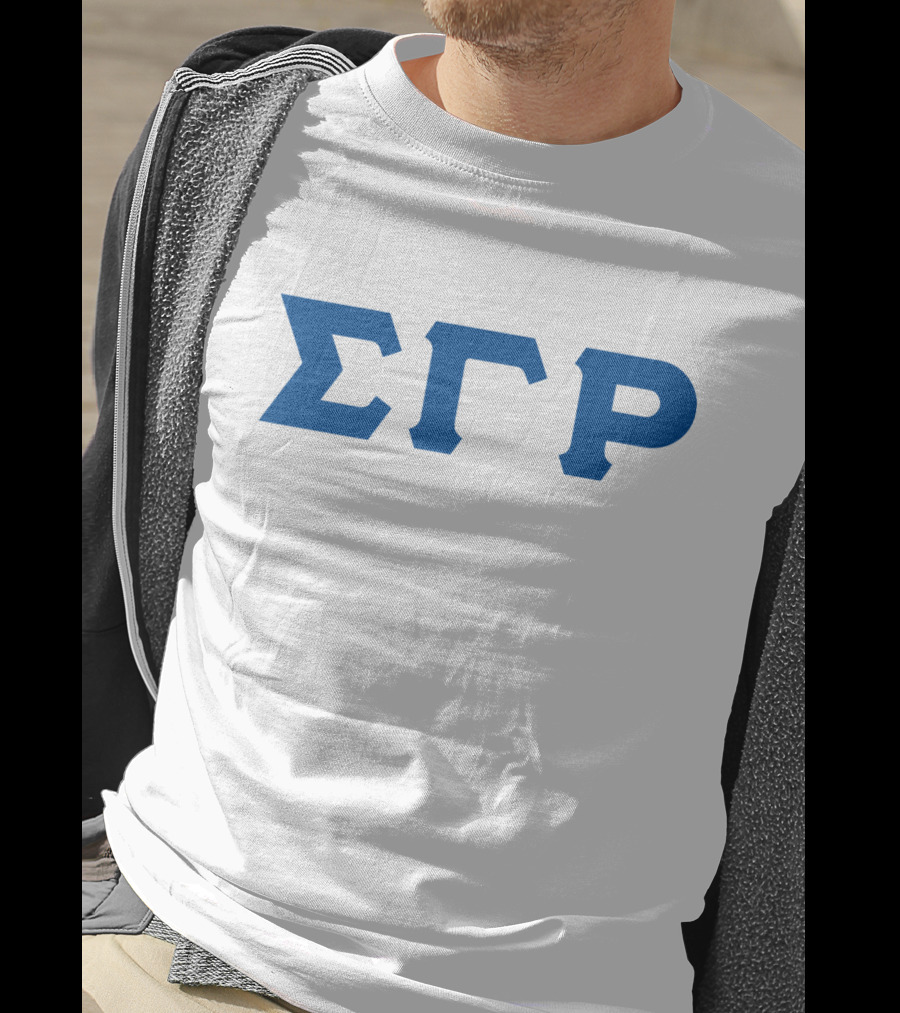 Sigma Gamma Rho ΣΓΡ Blue Letters Greek Fraternity T-Shirt