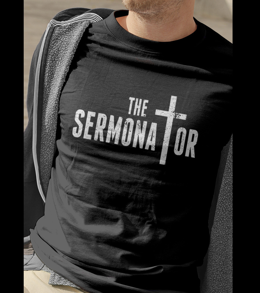 The Sermonator Pastor Cross T-Shirt