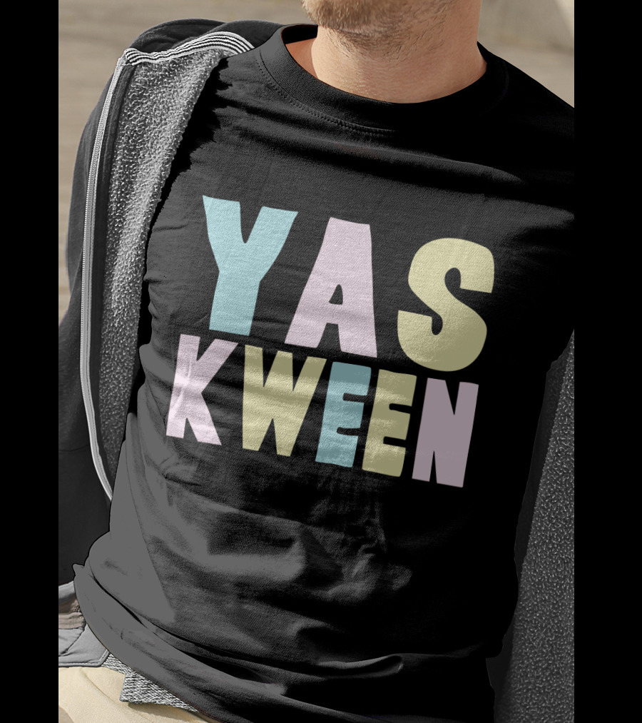 Yas Kween City Yas Queen Multicolor Bold Letters T-Shirt