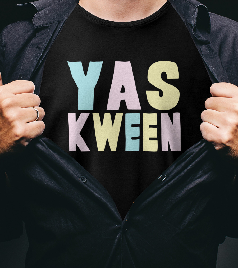 Yas Kween City Yas Queen Multicolor Bold Letters T-Shirt