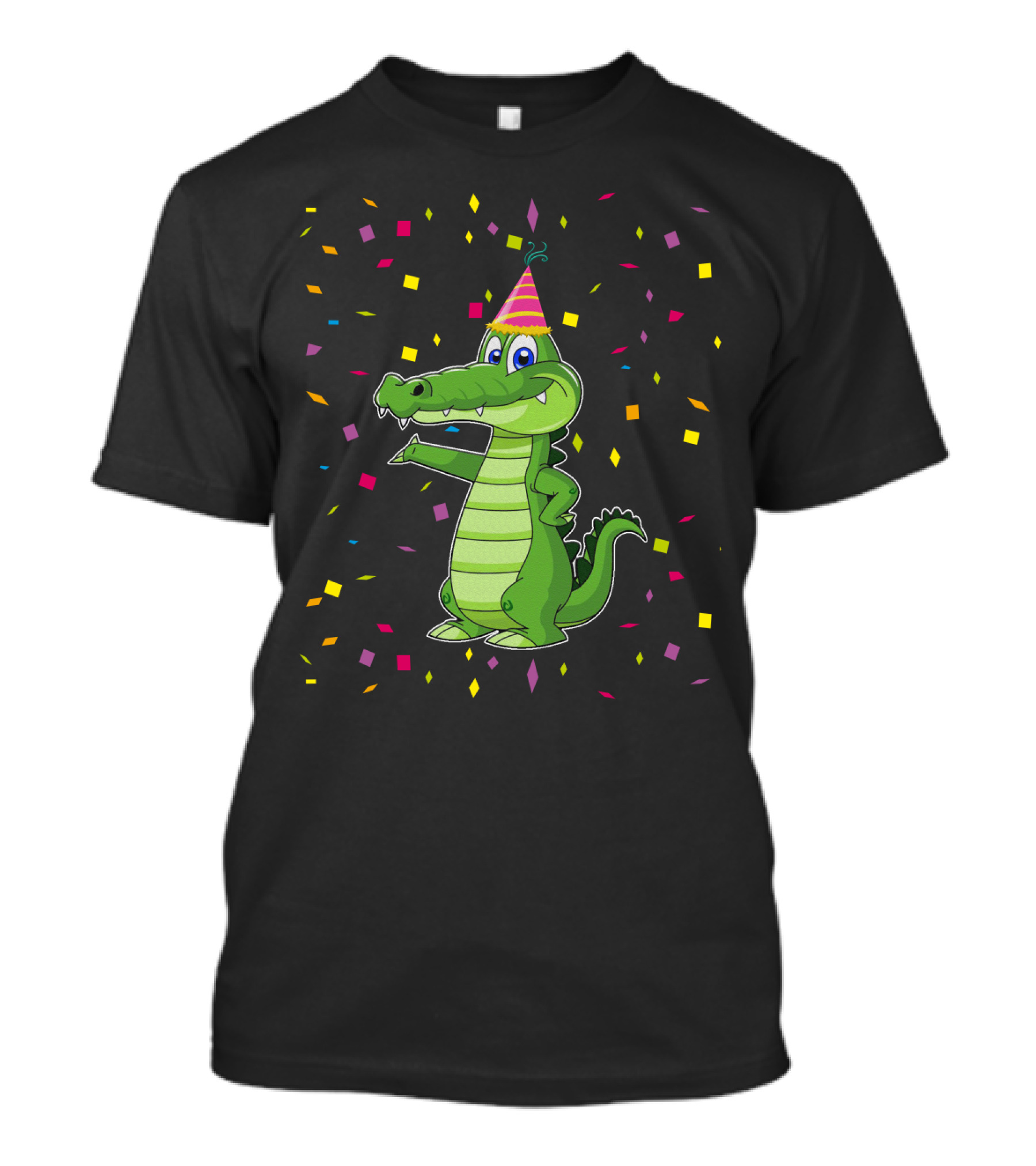 Funny Alligator Birthday Party Confetti T-Shirt