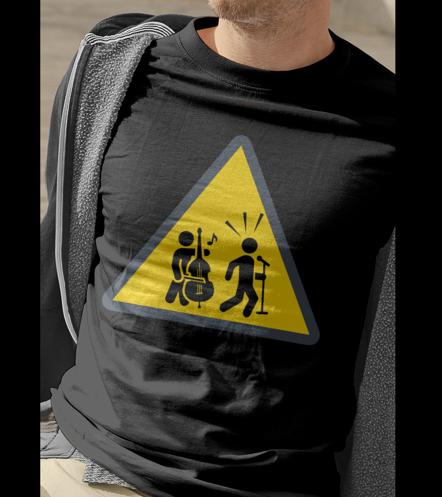 Funny Cello Warning Sign Music Humor T-Shirt