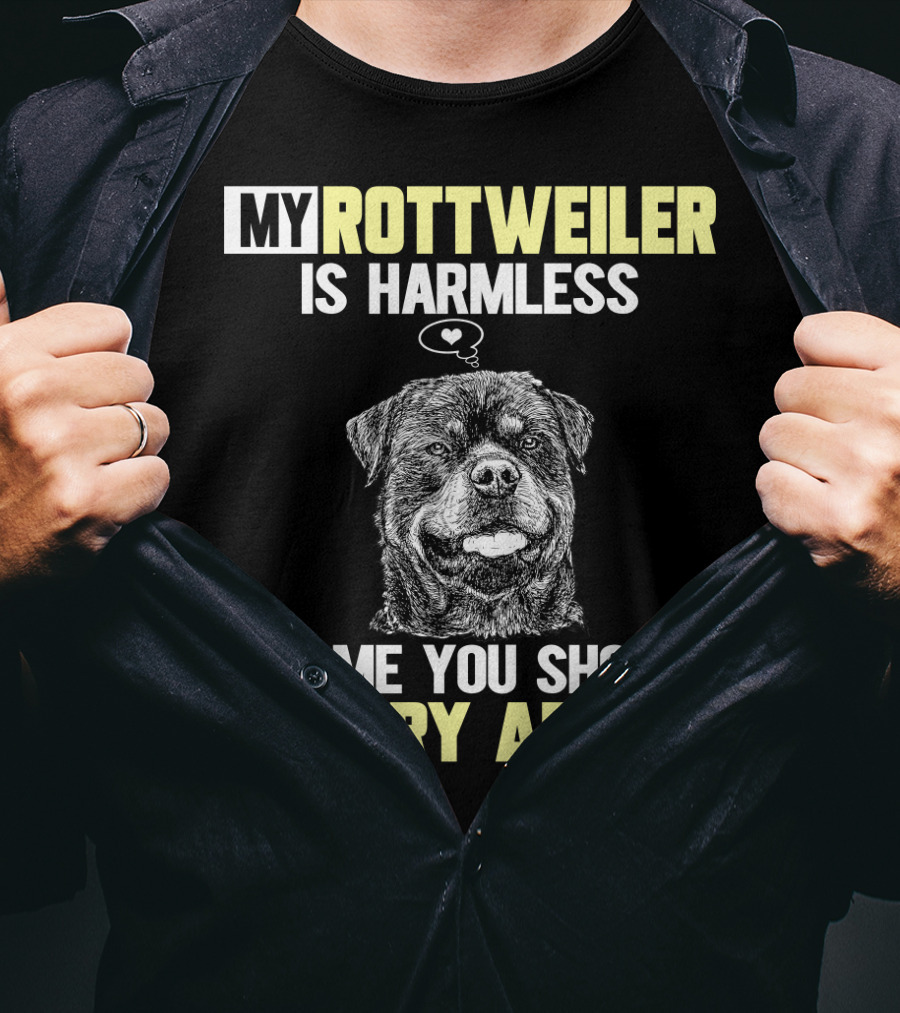 My Rottweiler Is Harmless It's ME You Should Worry About T-Shirt