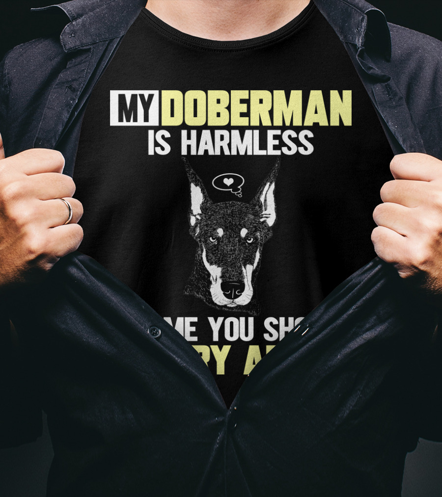 My Doberman Is Harmless It's ME You Should Worry About T-Shirt