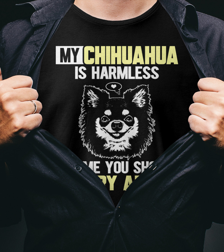 My Chihuahua Is Harmless It's ME You Should Worry About T-Shirt
