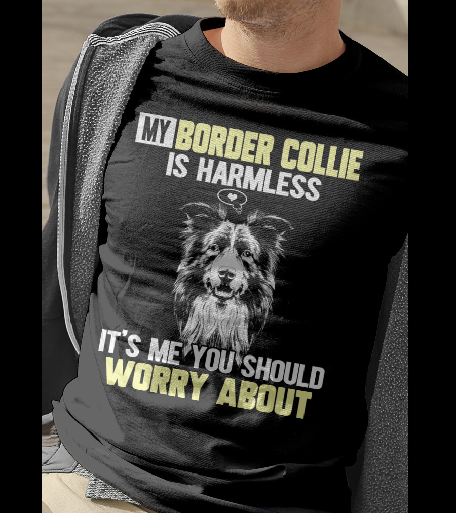 My Border Collie Is Harmless It's ME You Should Worry About T-Shirt