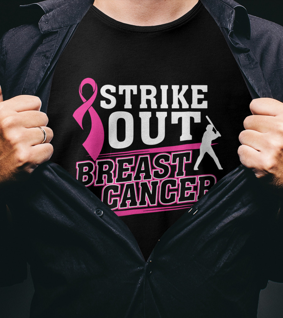 Strike Out Breast Cancer Awareness Baseball T-Shirt