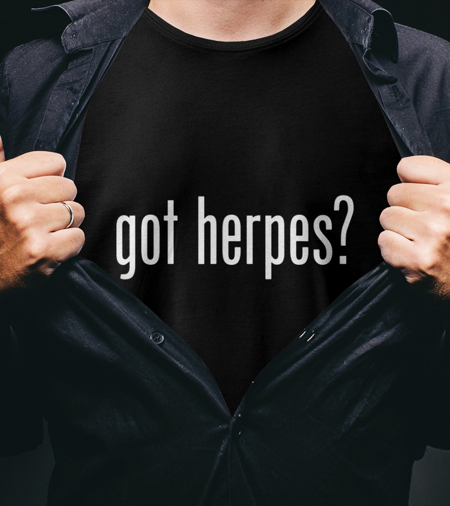 Got Herpes Vintage Parody Slogan T-Shirt