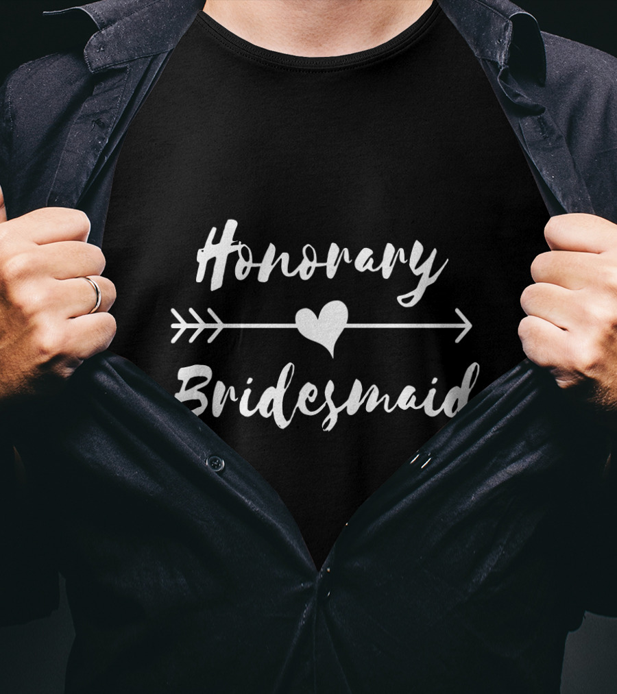 Honorary Bridesmaid Heart Arrow Squad Entourage T-Shirt