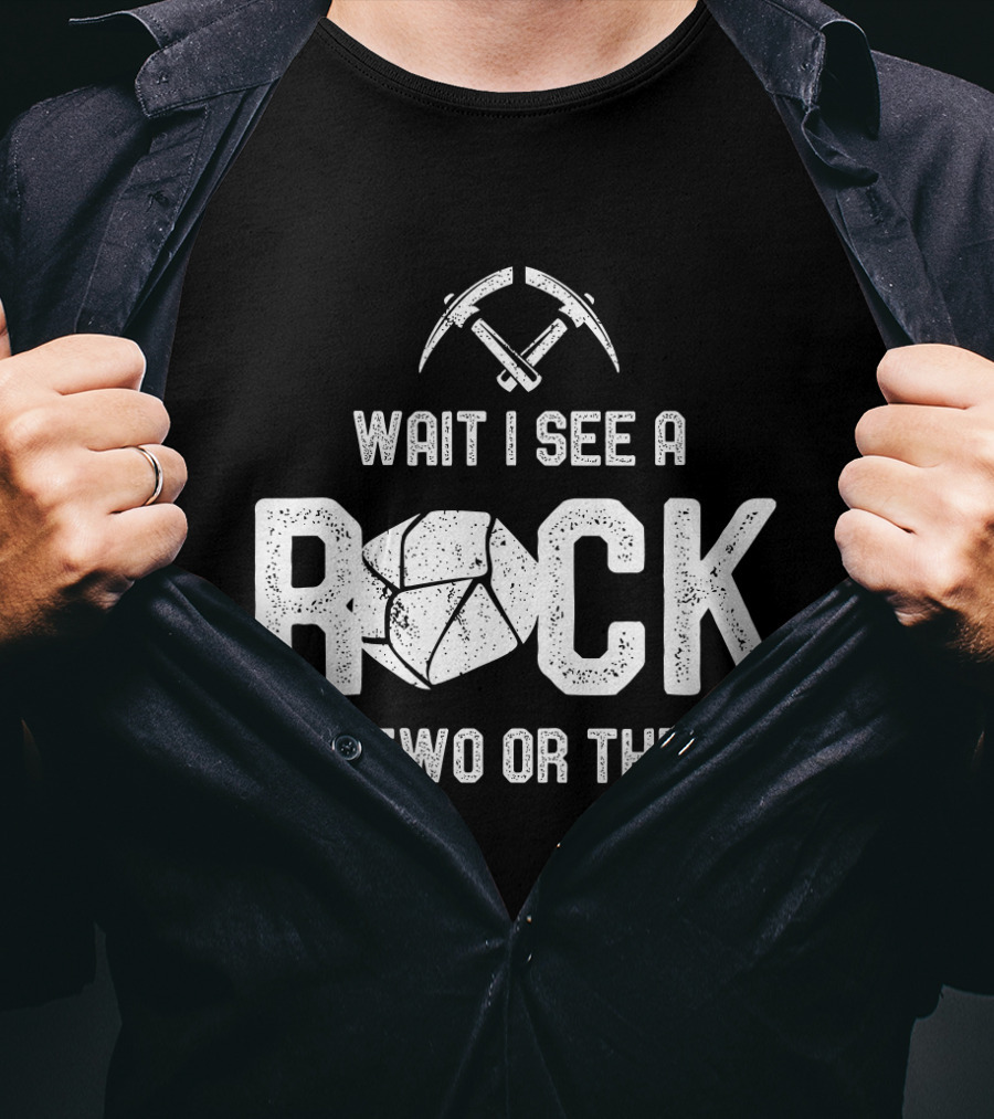 Wait I See A Rock Or Two Or Three T-Shirt