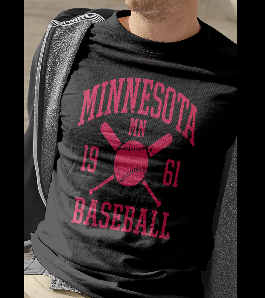 1961 Minnesota MN Baseball Vintage Twin City Minneapolis Raglan T-Shirt