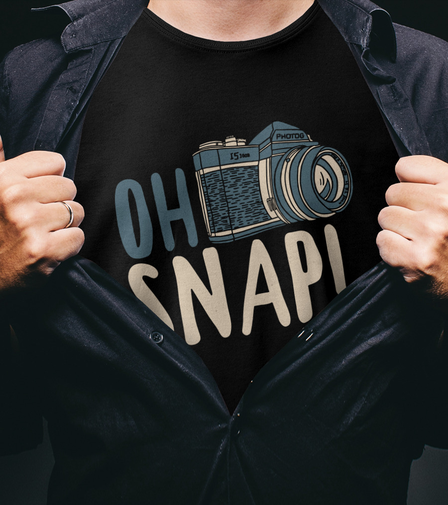 OH SNAP Photography Retro Camera T-Shirt