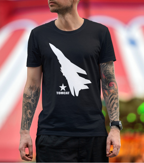 Premium T-Shirt: F 14 Tomcat Silhouette with Star T-Shirt F 14 Tomcat Silhouette with Star T-Shirt