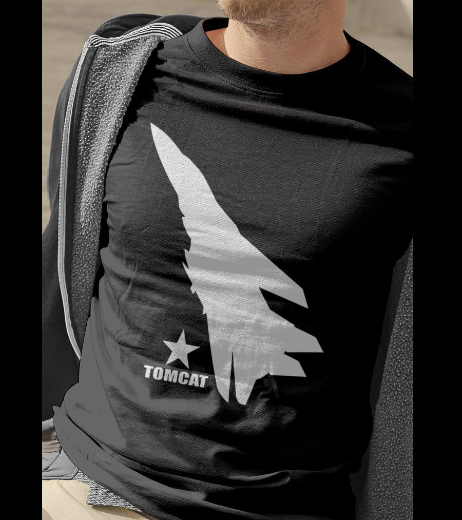 F 14 Tomcat Silhouette With Star T-Shirt