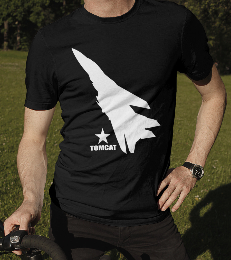 F 14 Tomcat Silhouette With Star T-Shirt