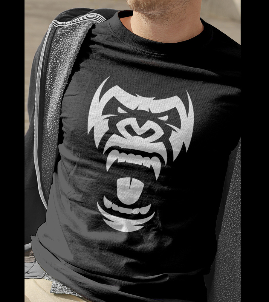 Furious Angry Gorilla Silverback Face T-Shirt