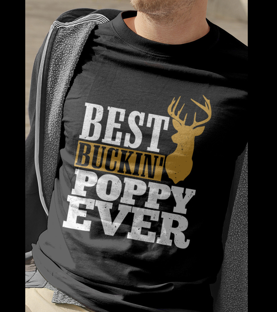 Best Buckin Poppy Ever Deer Head T-Shirt