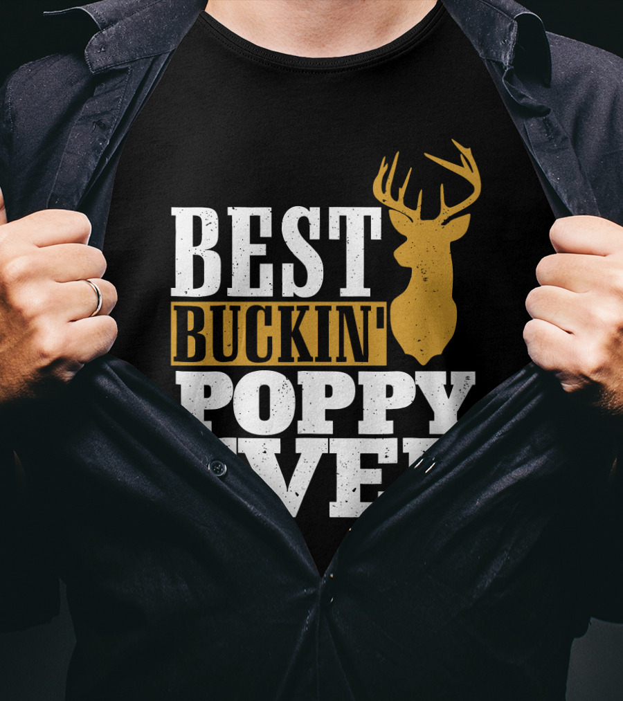 Best Buckin Poppy Ever Deer Head T-Shirt