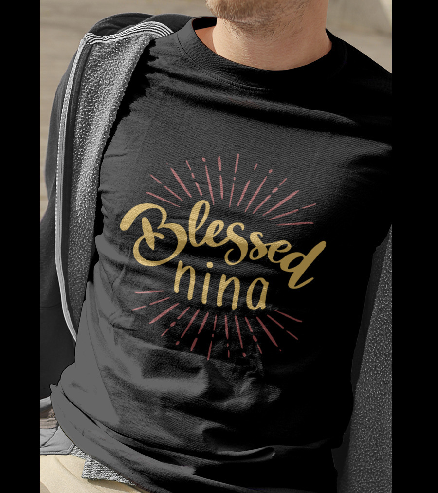 Blessed Nina Burst With Radiant Lines T-Shirt