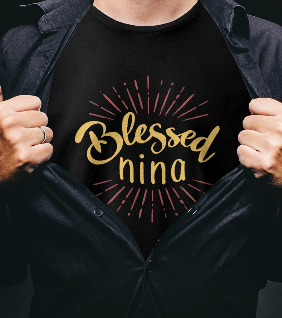 Blessed Nina Burst With Radiant Lines T-Shirt