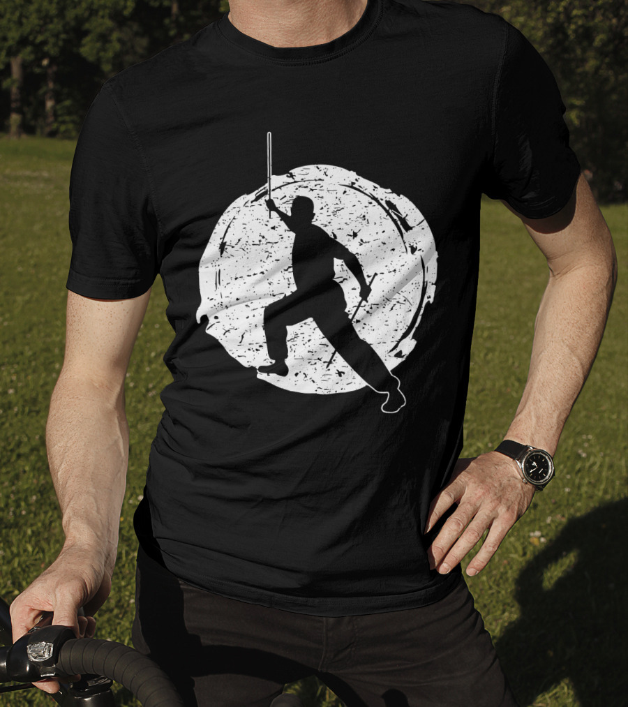 Kali Filipino MMA Discipline Arnis Stick Martial Arts Silhouette Circle T-Shirt