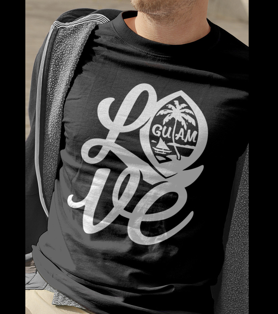 Love Script Guam Guamanian Palm Beach Islander T-Shirt