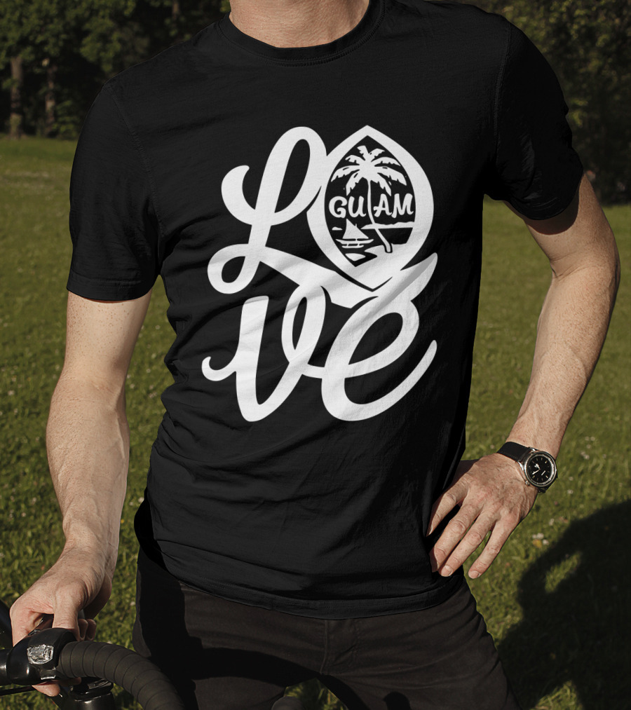 Love Script Guam Guamanian Palm Beach Islander T-Shirt