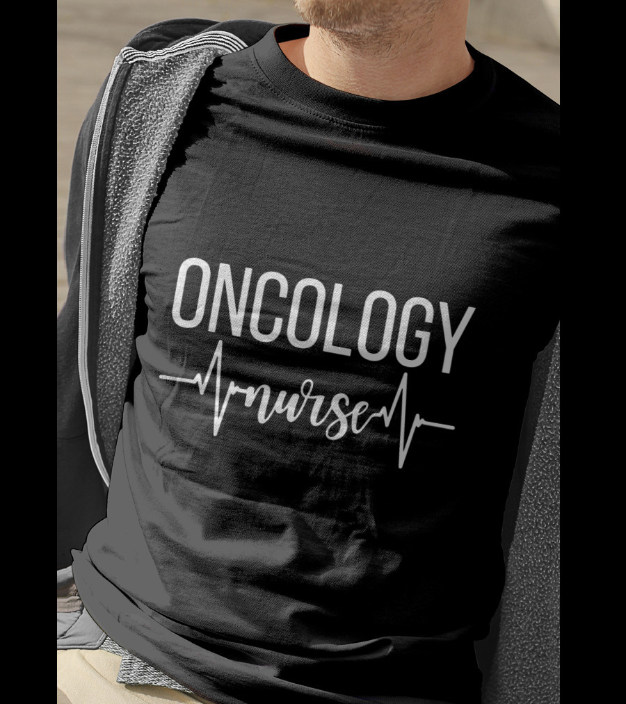 ONCOLOGY NURSE Heartbeat Line T-Shirt