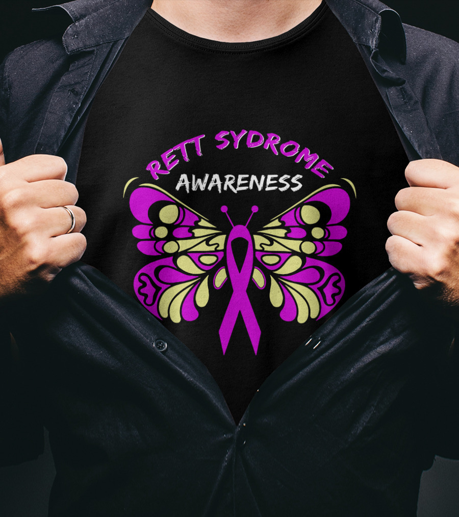 Rett Syndrome Awareness Butterfly T-Shirt